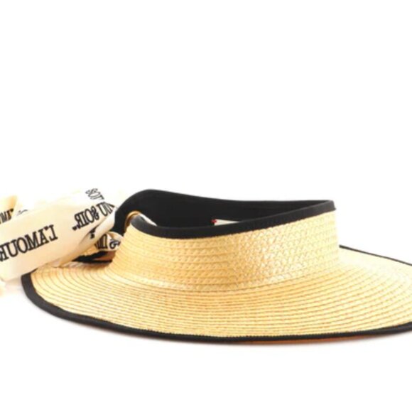 Gucci 'L'amour Du Soir' Wide Brim Straw Sun Visor - Picture 9 of 11